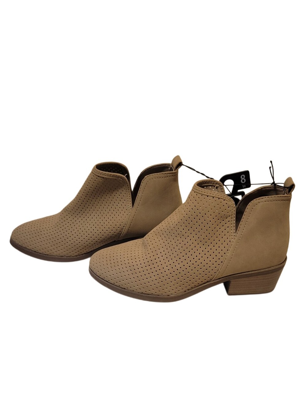 Time & Tru Women’s - Tan Ankle Booties - Size 8